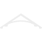 Ekena Millwork Pitch Legacy Architectural Grade PVC Gable Pediment, 48"W x 8"H x 1"P (4/12) GPP048X008X100LEG - alternate 3